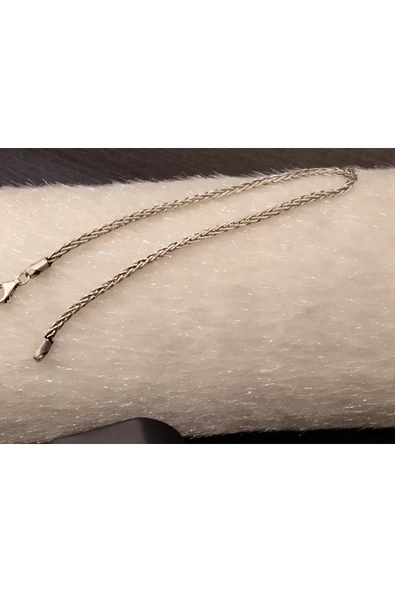 925 Ayar Gümüş İnce ve Zarif Erkek Bilekliği -Şık Tasarım-18,5cm /2mm ürün görseli 1