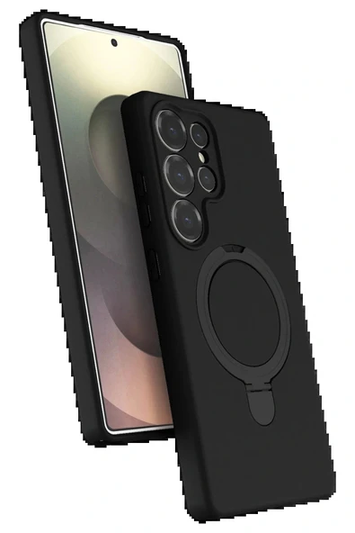 LitaeTrend Samsung Galaxy S25 Ultra Regal Magsafe Standlı Kapak - Siyah ürün görseli 1