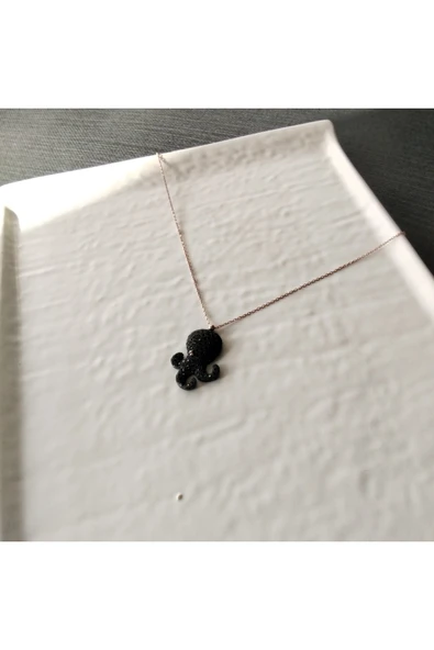 925 Ayar Gümüş Kadın Kolye- Rose Renk - Şık Tasarım ürün görseli 1