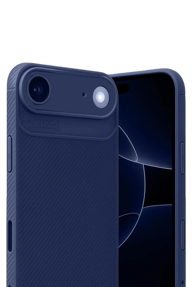 LitaeTrend Apple iPhone 17 Air Auto Focus Karbon Kapak - Lacivert ürün görseli 1