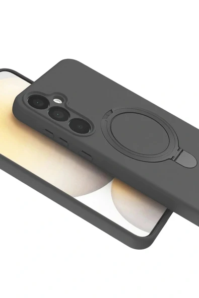 LitaeTrend Samsung Galaxy A25 5G Regal Magsafe Standlı Kapak - Titan Gri - Resim 4