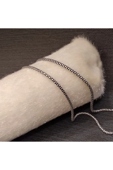 925 Ayar Gümüş Erkek Kolyesi-Şık Tasarım-60cm/3mm ürün görseli 1