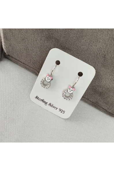 925 Ayar Gümüş Çocuk Küpesi– Zarif ve Güvenli Tasarım Model 1 ürün görseli 1