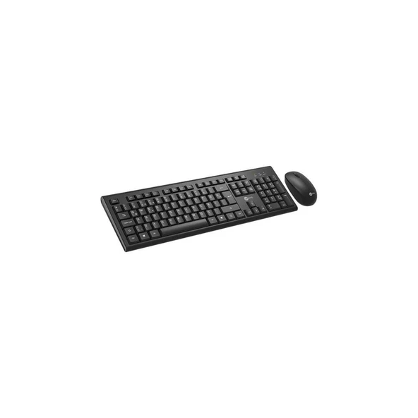 Lenovo Lecoo KW200 Kablosuz Q Trk Optic Mouse Siyah Standart Klavye - Mouse Set - Resim 2