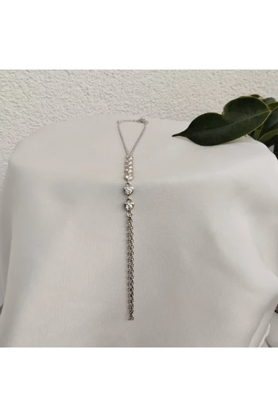 925 Ayar Gümüş Zirkon Taşlı ve Otantik Detay Şahmeran Kadın Bileklik- Şık Tasarım (Kalp Model) - Resim 2