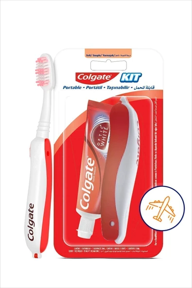 Colgate Seyahat Seti Optic White Anında Beyazlık Beyazlatıcı Diş Macunu 20 ml + Yumuşak Diş Fırçası - Resim 7