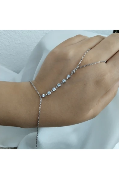 925 Ayar Gümüş Zirkon Taşlı ve Otantik Detay Şahmeran Kadın Bileklik- Şık Tasarım (Küre Model) ürün görseli 1