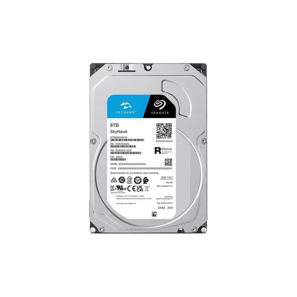 Skyhawk 8tb 5400RPM 256MB -ST8000VX010 ürün görseli