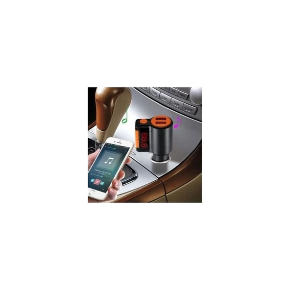 Fm Bluetooth Transmitter Çift Girişli Broad KCB-905 - Resim 2