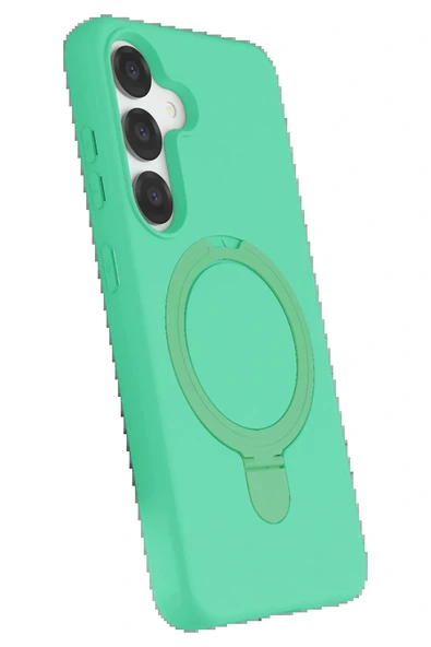 LitaeTrend Samsung Galaxy S25 Regal Magsafe Standlı Kapak - Yeşil - Resim 2