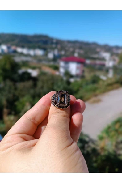 925 Ayar Gümüş Erkek Yüzük – El İşçiliği - Şık Tasarım ürün görseli 1