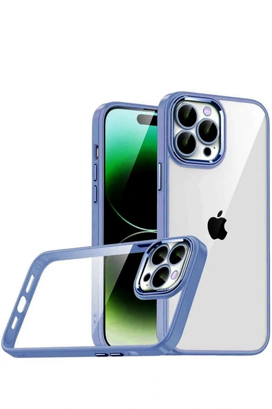 LitaeTrend Apple iPhone 15 Pro Max Lensli Silikon - Açık Mavi ürün görseli 1