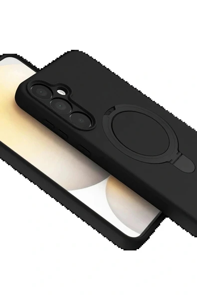 LitaeTrend Samsung Galaxy A25 5G Regal Magsafe Standlı Kapak - Siyah - Resim 4