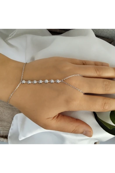 925 Ayar Gümüş Zirkon Taşlı ve Otantik Detay Şahmeran Kadın Bileklik- Şık Tasarım (Kalp Model) ürün görseli