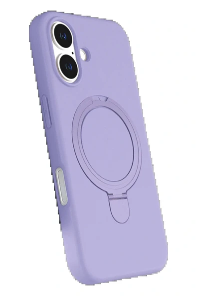 LitaeTrend Apple iPhone 16 Plus Regal Magsafe Standlı Kapak - Lila - Resim 3