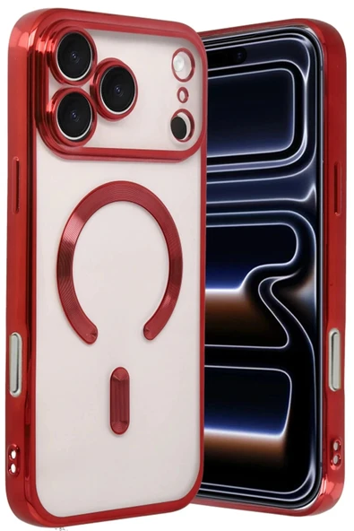 LitaeTrend Apple iPhone 17 Pro Max Kross Magneticsafe Kapak - Kırmızı ürün görseli 1