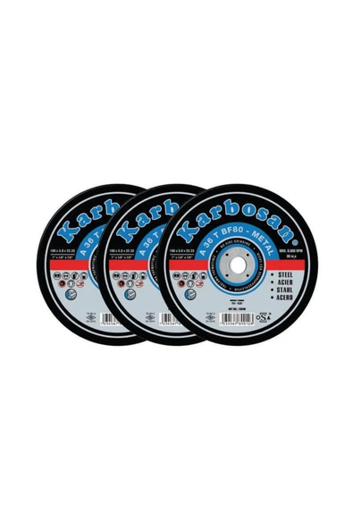 KARBOSAN 180x3.0x22 Metal Kesici 5 Adet ürün görseli