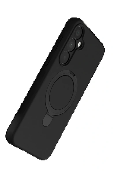 LitaeTrend Samsung Galaxy A25 5G Regal Magsafe Standlı Kapak - Siyah - Resim 3