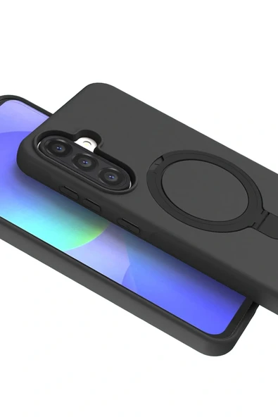 LitaeTrend Samsung Galaxy A26 Regal Magsafe Standlı Kapak - Siyah - Resim 2