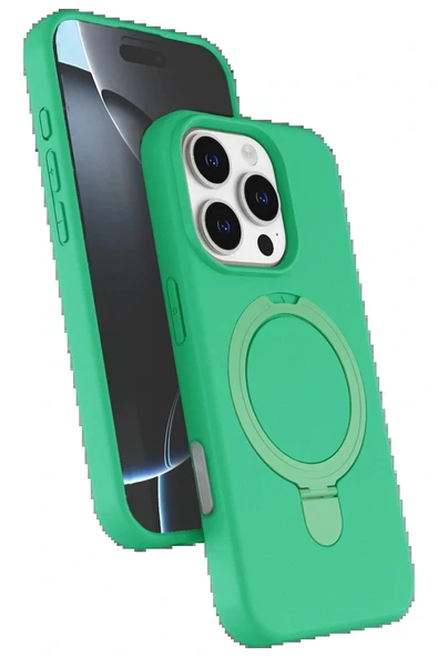 LitaeTrend Apple iPhone 16 Pro Regal Magsafe Standlı Kapak - Yeşil ürün görseli 1