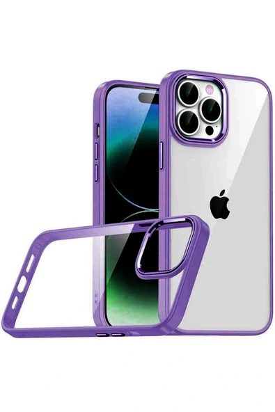 LitaeTrend Apple iPhone 15 Pro Max Lensli Silikon - Mor ürün görseli 1