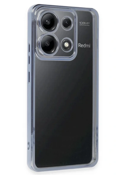 LitaeTrend Xiaomi Poco X6 Pro Kılıf Lensli Silikon - Açık Mavi - Resim 2