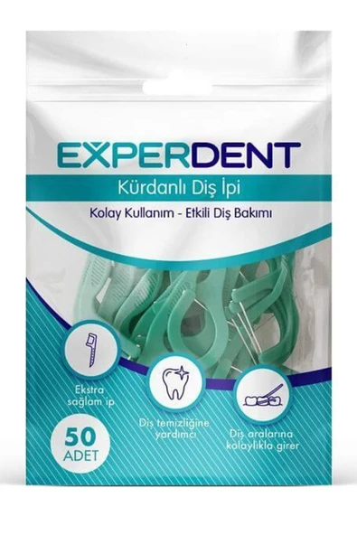 EXPERDENT Kürdanlı Diş Ipi 50 Adet ürün görseli 1