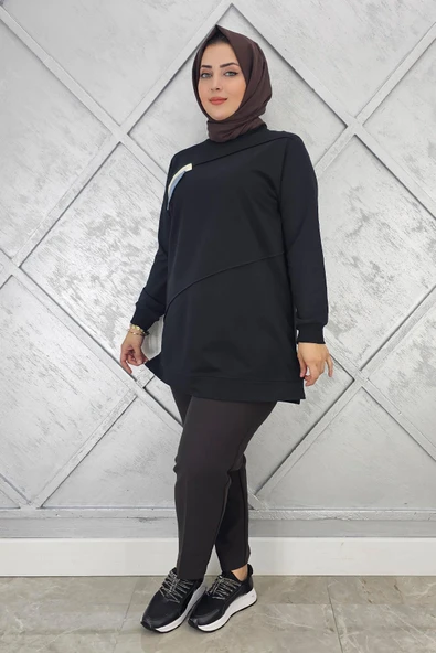 KADIN CEP GÖRÜNÜMLÜ TESETTÜR TUNİK - Resim 7