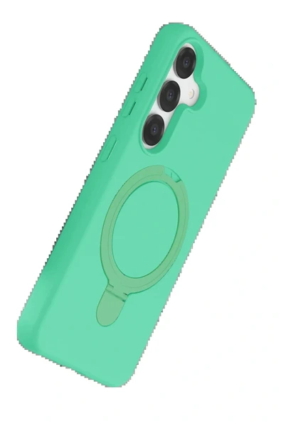 LitaeTrend Samsung Galaxy S25 Regal Magsafe Standlı Kapak - Yeşil - Resim 3