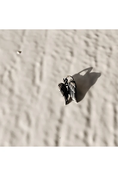 925 Ayar Gümüş Melek Kanadı Model Kolye Ucu -Şık Tasarım- (Zincirsiz) ürün görseli 1