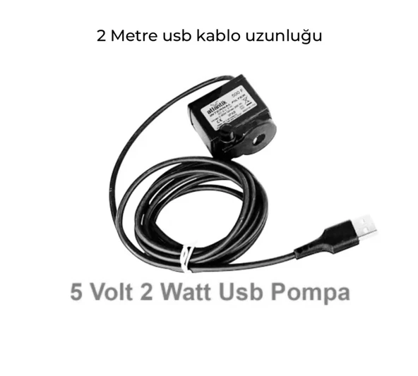 Atlantik 5V USB Sirkülasyon Motoru 2W - Akvaryum Dalgıç Pompa ürün görseli