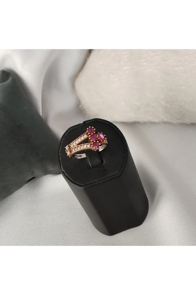 925 Ayar Gümüş Şık Tasarım Otantik Kadın Yüzük – El İşçiliği Model 9 - Resim 2