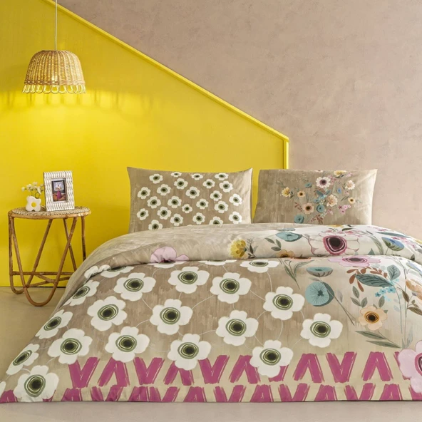 Taç Ranforce Tek Kişilik Nevresim Takımı Blyss Bej ürün görseli