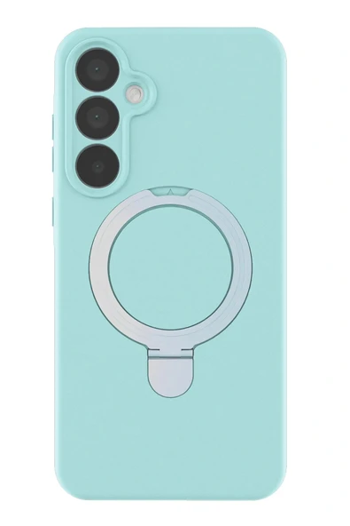 LitaeTrend Samsung Galaxy A55 5G Regal Magsafe Standlı Kapak - Su Yeşili - Resim 2