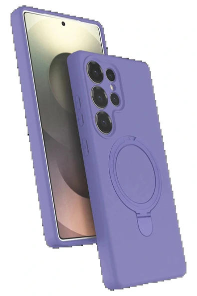LitaeTrend Samsung Galaxy S23 Ultra Regal Magsafe Standlı Kapak - Lila ürün görseli 1