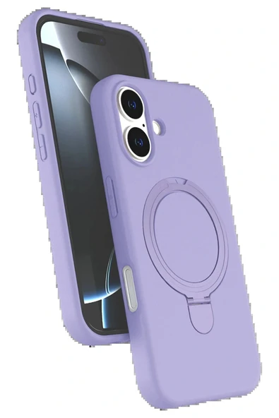 LitaeTrend Apple iPhone 16 Regal Magsafe Standlı Kapak - Lila ürün görseli 1