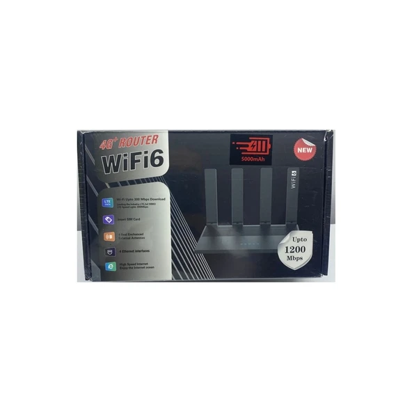 Cpe WR800-E 5g Sim Kartlı 5.000MAH Şarjlı 1200MBPS 4 Port Modem(Tüm Operatör Uyumlu) - Resim 2