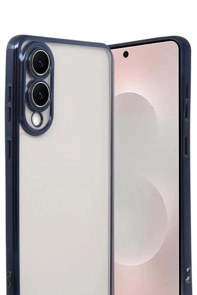 LitaeTrend Samsung Galaxy S25 Edge Lensli Silikon - Lacivert - Resim 2