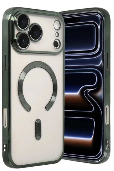 LitaeTrend Apple iPhone 17 Pro Max Kross Magneticsafe Kapak - Koyu Yeşil ürün görseli 1