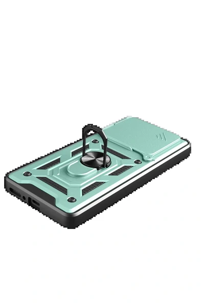 LitaeTrend Xiaomi Redmi Note 14 4G Pars Lens Yüzüklü Silikon - Yeşil - Resim 3