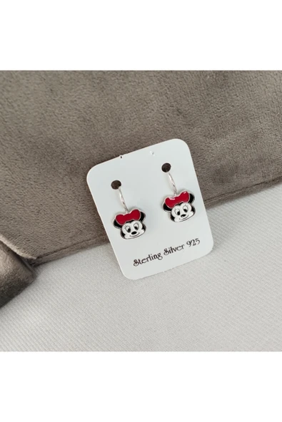 926 Ayar Gümüş Çocuk Küpesi– Zarif ve Güvenli Tasarım Model 2 - Resim 2