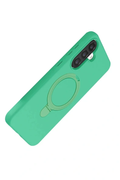 LitaeTrend Samsung Galaxy A56 Regal Magsafe Standlı Kapak - Yeşil - Resim 4