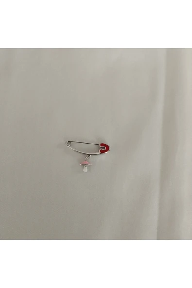 925 Gümüş Çocuk/Bebek Yaka İğnesi Model 1 - Resim 2