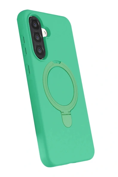 LitaeTrend Samsung Galaxy A56 Regal Magsafe Standlı Kapak - Yeşil - Resim 3