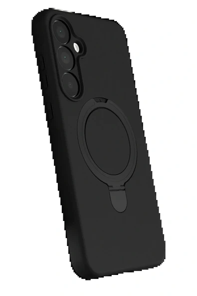 LitaeTrend Samsung Galaxy A25 5G Regal Magsafe Standlı Kapak - Siyah - Resim 2