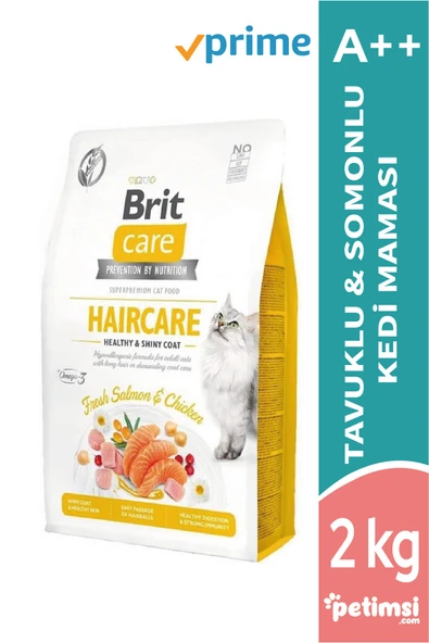 Brit Care Haircare Hypo-allergenic Deri Ve Tüy Sağlığı Için Tahılsız Yetişkin Kedi Maması 2kg ürün görseli