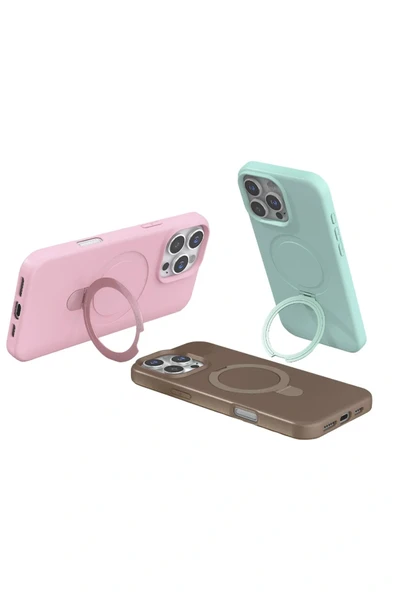 LitaeTrend Apple iPhone 16 Pro Regal Magsafe Standlı Kapak - Yeşil - Resim 5