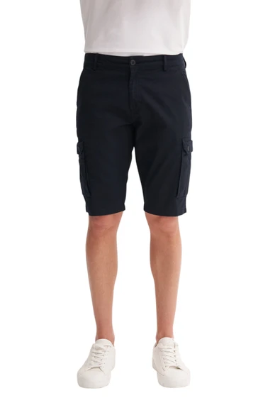 Erkek Bermuda Fit Kargo Şort - Resim 7