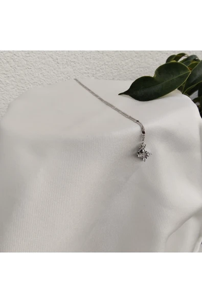 925 Ayar Gümüş Zirkon Taş Detay Kadın Halhal- Şık Tasarım ürün görseli 1