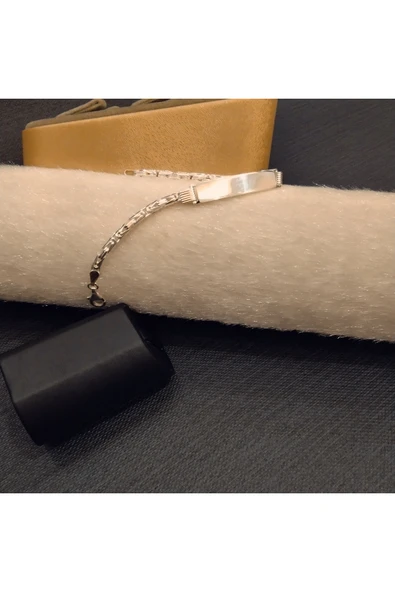 925 Ayar Gümüş Özelleştirilebilir Kral Tasarımlı Erkek Bilekliği- 19cm /4mm - Resim 3